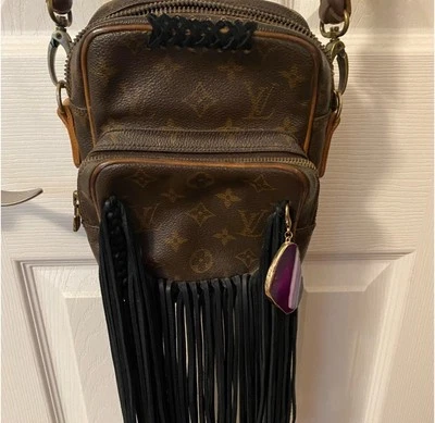 Bolso Bandolera Louis Vuitton Vintage Boho Auténtico Flecos Foto 1 de 4