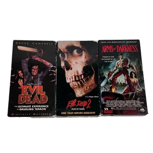 The Evil Dead Trilogy 1, 2, 3 Army of Darkness VHS OOP Bundle Lot Of 3 Tapes - Picture 1 of 23