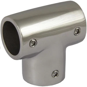 Reling Fitting T-Stück 90° Bimini Verbinder Beschlag poliert Edelstahl Rohr Boot - Bild 1 von 8