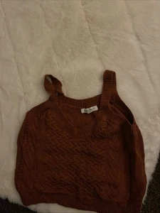 Pullover Tank Neckholder Top Gr. Small von Honey Punch A Farbe rostrot/braun - Bild 1 von 4