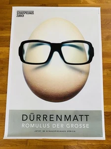 Póster Friedrich Durrenmatt "Rómulo el Grande" Zurich 50,25" x 35,75" - Imagen 1 de 10