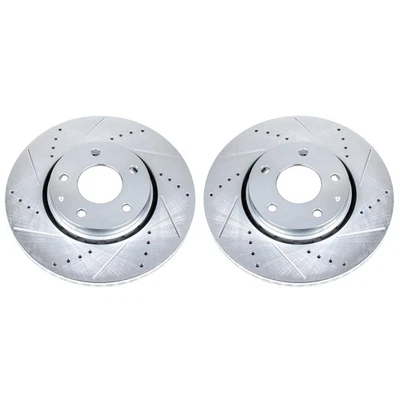 PowerStop Evolution Drilled Slotted Rotors Pair Front For Mazda CX-5 - Image 1 of 3