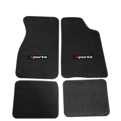 Alfombrillas negras para Ford Mustang 79-93 alfombra de nailon delanteras traseras 4 piezas con deportes Foto 1 de 3
