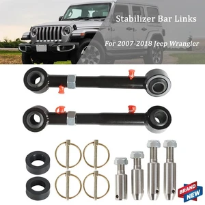 Fit For 07-18 Jeep Wrangler JK JKS Front Sway Bar Links Disconnects 2.5-6" lifts - Picture 1 of 8
