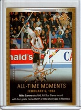 2015-16 SP Authentic Authentic Moments Autographs Mike Gartner New York Rangers