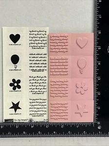 STAMPIN UP MADERA MONTADO Juego de sellos de goma DOS PASOS MINI MENSAJES - Imagen 1 de 5