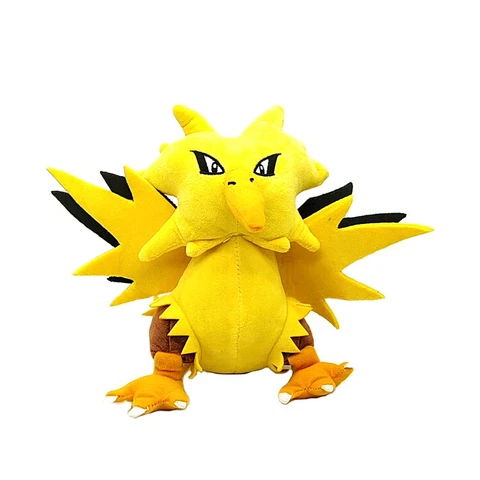 New 22cm 8" Zapdos Plush Animation Toy Soft Doll Stuffed Plush Doll Gift Cover