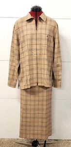 Vintage Pendleton 100% Virgin Wool Plaid Jacket XL & Skirt 14 Suit 2 Pc. Set - Picture 1 of 11