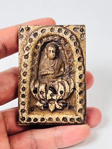 Polvo Big Phra Somdej Toh 2411BE bendito somdet incrustar reliquias de Buda amuleto raro - Imagen 1 de 22