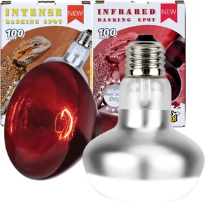 Reptile Heat Lamp, 2 Pack 100W Intense and Infrared Basking Bulbs Light for Rept - Picture 1 of 6