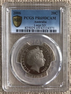 2006 Australia Twenty Cent 20c Proof Coin Large SD Rare **PCGS PR69DCAM** - Picture 1 of 2