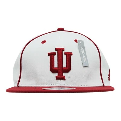 Indiana Hoosiers NCAA 阿迪达斯男式白色/红色棒球帽 — 第 1/4 张图片