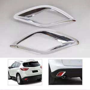 New 2pcs Chrome Rear Fog Lights Lamp Cover Fit for 2012 2013 2014 Mazda CX-5 - Picture 1 of 5
