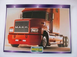 CARTE FICHE CAMION TRACTEUR CAPOT MACK CH 603 MILLENIUM 1995 - Picture 1 of 1