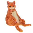 Yellow Cat Model Realistic Detailed Figurine Animal Toy Desktop Ornament Gift-DI