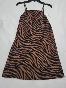 GB Girl's 7-16 Animal Tiger Print Mini Dress Spaghetti Strap Sleeveless Size Med - Picture 1 of 4