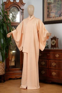 DEAR VANILLA JAPANESE TANGO CHIRIMEN SILK IROMUJI KIMONO WOMEN'S AUTHENTIC JAPAN - Picture 1 of 10