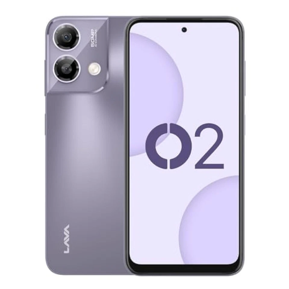 Lava O2 (Majestic Purple, 8GB RAM, UFS 2.2 128GB Storage) |AG Glass Back - Image 1 of 1