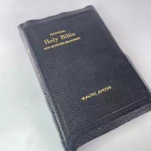 Vintage 1920s Red Letter Holy Bible 4000 Questions and Answers Thomas Nelson - Picture 1 of 17
