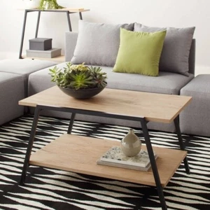 NEW slick modern coffee table, black/brown, wood finish - Picture 1 of 3