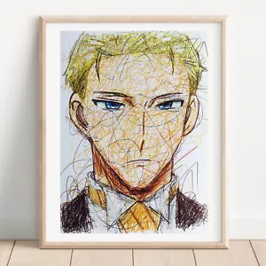 Loid Forger Ballpoint Pen Print, Spy Family Art Poster - Picture 1 of 3