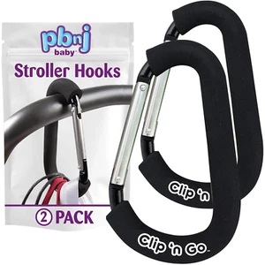 Stroller Hooks for Hanging Diaper Bags - Mommy Stroller Clip and Stroller Access - Picture 1 of 12