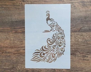 Stencil Peacock ST-1010393 Ornament Wall Tattoo Vintage Bird Stencil - Picture 1 of 5