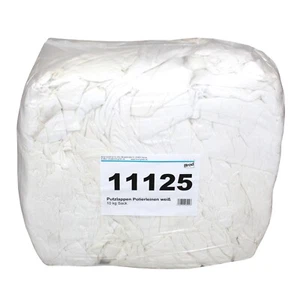 Polierleinen Damast Bettwäsche Putzlappen weiß geschnitten 10 kg Sack #11125 - Bild 1 von 3
