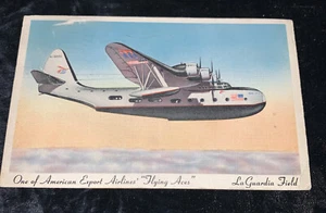Cartolina American Export Airlines Flying Aces La Guardia Field NYC 1946 - Foto 1 di 2