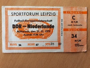 Ticket DDR Niederlande 1979 EM Qualifikation Leipzig Oost Duitsland Nederland - Bild 1 von 2
