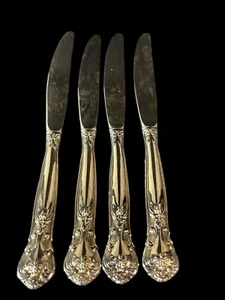 4 (Four) Dinner Knives GRAND MASTER by GODINGER Silverplate 9” Flatware - Picture 1 of 3