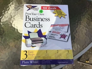 Drucken Visitenkarten Kopierer oder Drucker, 10 Blatt, 10 Karten (3 1/2" x 2")/Blatt  - Bild 1 von 2