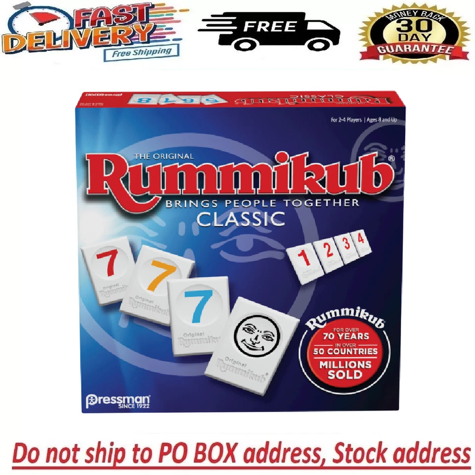 Rummikub by Pressman - Classic Edition - The Original Rummy Tile Game, Blue - Image 1 of 4