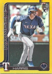 2025 Topps Serie 2 Dustin Harris RC Oro Arco Iris Lámina #/50 - Texas Rangers- #374 - Imagen 1 de 1