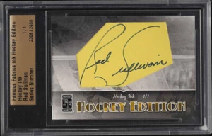 2010 Famous Fabrics paper cut auto 1/1 Red Sullivan autograph signature - Picture 1 of 2