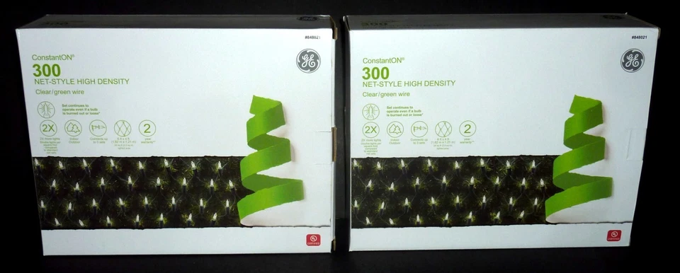 GE ConstantON 6foot X 4foot Constant Incandescent Mini Plugin 300 Net Lights Cle