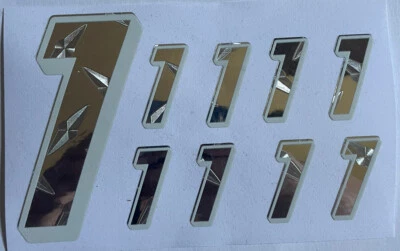 铬钻石盘带白色阴影 #1 R/c 盒 L2 Rc 贴花 — 第 1/4 张图片