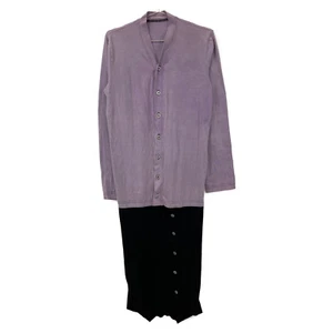 COMMEdesGARCONS 2010 Black x Purple GG-T030 Long Cardigan cardigan XS black/... - Picture 1 of 5