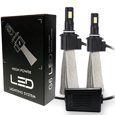 A1 2x HB4 9006 LED Kit de conversión de luz principal sin ventilador 6000K blanco Canbus listo Foto 1 de 4