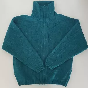 Vintage USA Clipper Mist Herren XL L Pullover mit durchgehenden Reißverschlusstaschen meergrün Freizeit - Bild 1 von 10