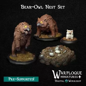 Owlbear Nest Set(x4)/Dungeons and Dragons/Wargaming/RPG/Warp Miniatures - Foto 1 di 2