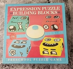 NEW! Preschool Puzzle Game Expression Puzzle Building Blocks 36+ Months. SEALED! - Picture 1 of 7