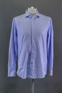 HUGO BOSS Oberhemd Hemd L KW41 blau hellblau Karo Kurzarm Haifisch Slim B1006 - Bild 1 von 5