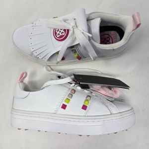 G/FORE KILTIE ROCK STUD DURF LIMITED EDITION GOLFSCHUHE WEISS PINK DAMEN 5 NEU - Bild 1 von 6