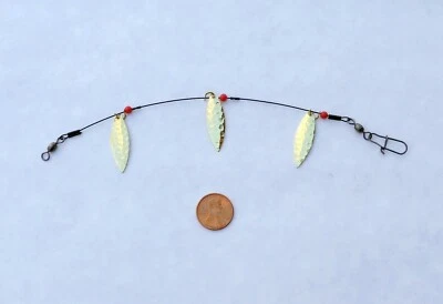 1 aparejo de pesca personalizado de 8" Flasher Pop Gear plataforma de arrastre lubina trucha Walleye #34 Foto 1 de 4