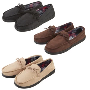 Pantuflas para hombre Pierre Roche espuma viscoelástica de gamuza sintética mocasín día del padre idea de regalo - Imagen 1 de 4