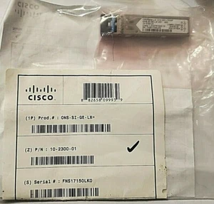 CISCO, 10-2300-01, 142268, WMOTB8TAAA, ONS-DI-GE-LX, 1310nm SFP OPT TRCVR, NEW - Picture 1 of 4