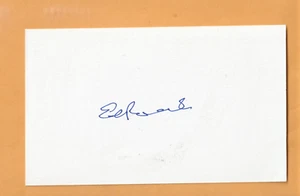 Tarjeta 3x5 firmada por Ed Roebuck Brooklyn Dodgers AUTO Philadelphia Phillies - Imagen 1 de 2