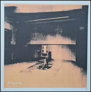 ANDY WARHOL * Electric Chair * lithograph* 50x50 cm*limited # 65/500 CMOA signed - Bild 1 von 9