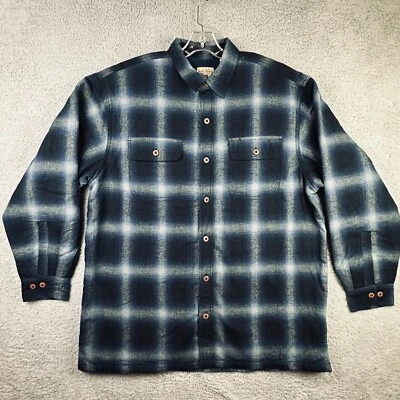 Camisa Pelirroja Para Hombres Extra Grande Búfalo Forrada de Vellón Pesado Cabaña Camionero Trabajo Foto 1 de 4